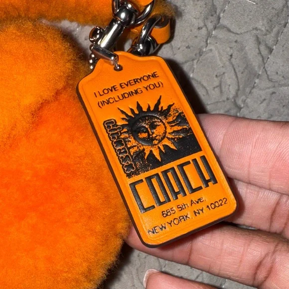 Coach “Mini Tabby” Orange Fuzzy Crossbody Bag - flash sale - Picture 3 of 7